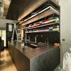 Isla Multi-Nivel de Acero Inoxidable Estilo Americano para Cafetería, Restaurante o Buffet, con Superficie de Mármol y Estante de Almacenamiento - Product Image 4