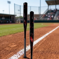 Batte de baseball USSSA Slow Pitch monobloc en fibre de carbone triple-baril de 34 pouces avec point de frappe optimal