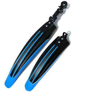 Guardabarros para bicicleta de montaña, guardabarros duraderos de dos tonos en negro, rojo y azul, accesorios para ciclismo todoterreno - Product Image 5