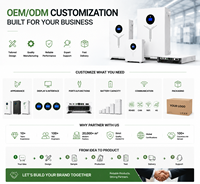 Batterie LiFePO4 51,2 V 300 Ah 15,36 kWh pour système de stockage d'énergie solaire résidentiel (ESS) avec BMS intelligent IP54, stock UE