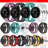 Bracelet de montre en silicone Upro pour Garmin Forerunner 165, bracelet de remplacement sport texturé bicolore, 20 mm 22 mm