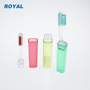 로얄 C905 밀짚 접이식 칫솔 나일론 610모 맞춤형 색상 로고 ISO 인증 공장 직판 저렴한 여행용 - Product Image 2