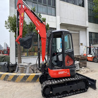 Excavatrice compacte KX057-4 Kubota de 5.7 tonnes mini excavatrice basse heures bien maintenues zéro conception d'oscillation de queue utilisée par Kubota KX057-4