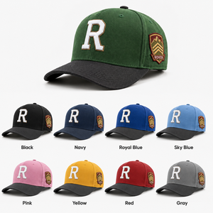 OEM Mens Xxl Xl Odm 5 Panel Custom Embroidered Logo Adjustable Curved Brim Bill Snapback Fitted 2 Tone Baseball Caps Gorras <b>Hats</b> - Product Image 3