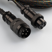 Câble spiralé ressort d'horloge câble de clavier mécanique charge USB type C câble portable d'extension enroulée en spirale tressée
