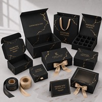 Boîte à fermeture magnétique en carton rigide noir de luxe personnalisée avec insert en EVA pour l'emballage d'appareils de beauté haut de gamme