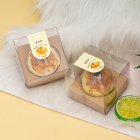 Boîte d'emballage alimentaire pliable jetable avec logo personnalisé Su-Pack FP003, en PET de qualité alimentaire, épaisseur 0,3 mm, transparente, pour pâtisserie