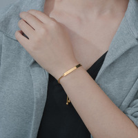 Bracelet en acier inoxydable incurvé avec lettrage, pierre de naissance de décembre, pour dropshipping DIY, tendance, pour fête parent-enfant