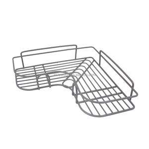 Precios de fábrica Esquina de baño de lavabo Estante sin perforación Estante de almacenamiento Ducha Caddy Cesta Estante - Product Image 6