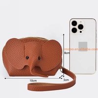 Dompet Koin Gajah Harga Pabrik, Gantungan Kunci, Tas Kunci Multi-Kartu, Tempat Kartu, Tas Tangan Resleting, Tas Penyimpanan Lipstik
