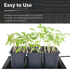 Alfombrilla de calor para plántulas, almohadilla hidropónica cálida resistente al agua para interior, hogar, jardinería, arrancador de semillas, enchufe europeo 9,8*20,47 pulgadas - Product Image 3