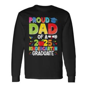 Camiseta de manga larga para hombre adulto con cuello redondo y estampado digital, diseño de graduado de preescolar 2025, ideal para el regreso a clases y graduaciones. - Product Image 1