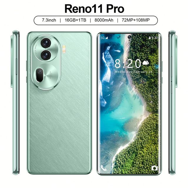 Low Price 5G Smartphone Reno11 Pro Facial Recognition HD 120Hz Screen Snapdragon 800 Series 65W Quick Charge Android 14
