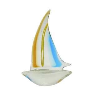 Vetro decorativo soffiato vetro Murano barche a vela colorato arte decorazione scultura vetro artigianato artigianato - Product Image 3