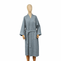 Peignoirs de bain lavables pour hôtel et spa, col kimono, promotionnels, pour adultes, super doux, à manches longues