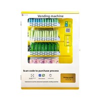 Distributeur automatique de serviettes hygiéniques, cigarettes et boîtes surprises - Mini distributeur commercial sans personnel avec écran LED (Jaune/Blanc)