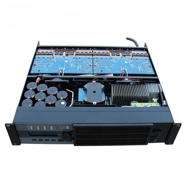 LA8 High Quality 4-Channel Professional Audio Power Amplifier CE Certified AMP with German DSP 10000W