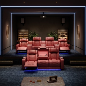 Canapés <span class=keywords><strong>de</strong></span> cinéma électriques <span class=keywords><strong>de</strong></span> <span class=keywords><strong>luxe</strong></span> inclinables pour <span class=keywords><strong>salle</strong></span> <span class=keywords><strong>de</strong></span> cinéma à domicile, solution <span class=keywords><strong>de</strong></span> canapé <span class=keywords><strong>de</strong></span> cinéma haut <span class=keywords><strong>de</strong></span> gamme pour usage privé et VIP - Product Image 2