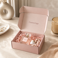 Boîte d'expédition en carton ondulé personnalisée, pliable, écologique, pour cosmétiques, soins de la peau, bougies, vernis à ongles