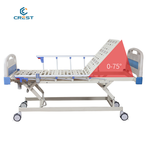 Cama Médica Manual <span class=keywords><strong>de</strong></span> Tres Manivelas, Mobiliario Hospitalario, Mejora la Comodidad del Paciente con Estructura Metálica Resistente - Product Image 3