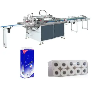 Fully automatic toilet paper production line PE film packaging toilet paper bundling and packaging machine