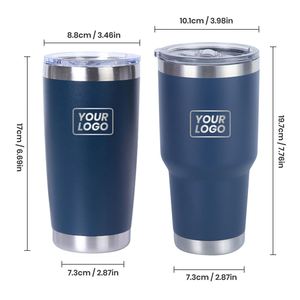 Custom Logo 20oz Vacuum Powder Coated Stainless Steel <b>Cup</b> Outdoor 30oz Insulated Travel Mug with Lid 20 oz Travel Coffee Tumbler - Product Image 3