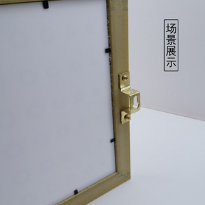 Crochets muraux dissimulés dorés pour cadres, grands, avec yeux argentés foncés, pour tableaux décoratifs et panneaux publicitaires - Product Image 2