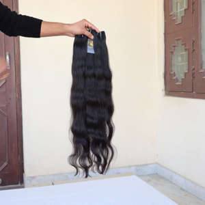 Extensions de cheveux cambodgiens bruts de temple Fournisseur de cheveux de vison de couleur naturelle droite de l'Inde Faisceau de cheveux de donneur Style de vague - Product Image 1