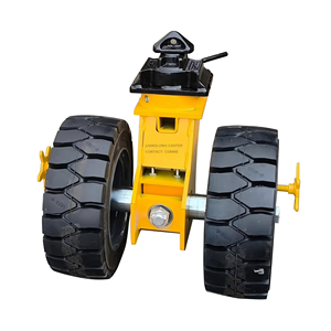 16 "Heavy Duty Swivel Steel <span class=keywords><strong>Caster</strong></span> Wheel Kit Bremse 6 Tonnen Kapazität Dual Solid Rubber Offroad ISO Versand behälter Umzug - Product Image 1