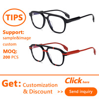 Logo personnalisé Vente en gros Nouveau fait à la main Japonais Rétro Monture de lunettes Personnalisé Coloré Acétate Monture Lunettes