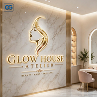 Enseigne publicitaire personnalisée en usine, lettres 3D en acrylique rétroéclairées par LED, logo pour entreprise, salon de beauté, spa, intérieur, extérieur, magasin