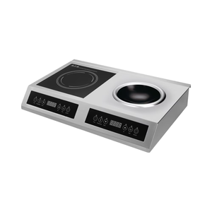 Nueva Cocina de Inducción de Doble Quemador de 3.5kW de Calidad, Impermeable, con una Placa Plana y Cóncava, para Uso en Cocinas de Hoteles, 3500w, Precio de Fábrica - Product Image 1