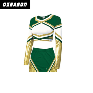 Uniformes de Animadoras Verdes Sexys de Diseño Personalizado en Oferta, Disfraz de Animadora de Baloncesto <span class=keywords><strong>para</strong></span> <span class=keywords><strong>Niñas</strong></span> - Product Image 4