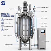 Cuve de Fermentation Biologique Sanitaire 200L-20000L en Acier Inoxydable SS316L avec Système de Nettoyage CIP ASME CE