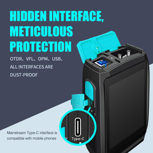 جهاز اختبار الألياف البصرية المحمول OTDR صغير الحجم بمدى 80 كم، جهاز قياس انعكاس النطاق الزمني البصري المحمول باليد - Product Image 2