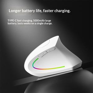 Souris verticale sans fil silencieuse ergonomique avec 6 boutons, mode double USB/Modèle C886, non rétroéclairée, pour ordinateur portable, usage professionnel - Product Image 3