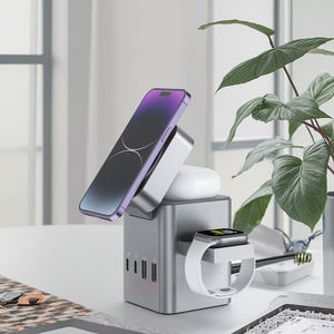 ที่ชาร์จไร้สายทรงลูกบาศก์แม่เหล็กพับได้15W สถานีชาร์จอัจฉริยะแบบหลายพอร์ต - Product Image 4