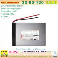 3290130 3.7V 3750mAh 2 Kabel Baterai Polimer Li-Ion untuk Speaker Tablet PC L599