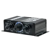 Mini amplificateur de puissance pour voiture 12V, amplificateur audio stéréo portable pour véhicule 20-20KHZ HIFI
