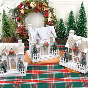 Factory Wholesale Indoor <strong>Christmas</strong> Decorations Paper <strong>Christmas</strong> <strong>Village</strong> House Lights Figurine Table Top <strong>Christmas</strong> Decorations - Product Image 3