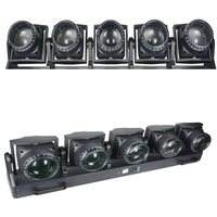 Barre de lumière mobile professionnelle 600W à 5 têtes, projecteur de scène LED RGBW 120W avec Halo Pixel RDM DMX512/activation sonore IP20