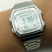 Montre Alfajr AZAN, montre de prière avec boussole, heure de la Qibla, heure de la prière, montre numérique islamique pour hommes, AS-A04