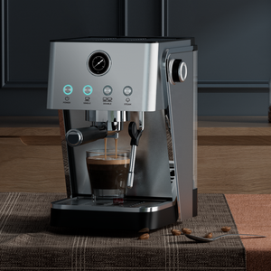 Cafetera Espresso Semiautomática de 20 Bares con Calentamiento Instantáneo, Panel de Acero Inoxidable y Espumador de Leche para Uso Doméstico - Product Image 4