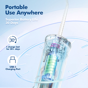Mini <span class=keywords><strong>Irrigador</strong></span> Bucal Portátil Recargable USB, Inalámbrico, Impermeable, para Viajes, Hilo <span class=keywords><strong>Dental</strong></span> Eléctrico, IPX7, <span class=keywords><strong>Irrigador</strong></span> Oral Mejorado - Product Image 6