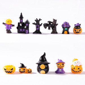 Figuras de Calabaza de Resina para Halloween, Decoraciones de Paisajes en Miniatura, Adornos Artesanales Hechos a Mano para Interiores D1573 - Product Image 5