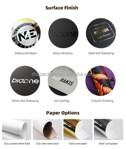 Sacs de shopping en papier d'art violet et rouge de luxe avec logo personnalisé, sacs d'emballage pour robes recyclables avec poignée - Product Image 6