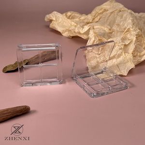 Transparent Square Four-Color Eyeshadow Palette DIY <b>Empty</b> Cosmetic Packaging Portable Sample <b>Box</b> for Makeup Storage - Product Image 2