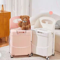 Ensemble de bagages de voyage de luxe pour bébé, valise bébé, chariot de maternité, poussette pour enfant à cadre en aluminium, valise rigide pour enfant