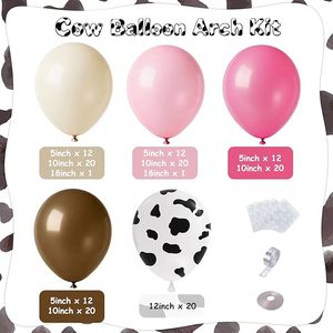 Kit <span class=keywords><strong>de</strong></span> Guirnalda <span class=keywords><strong>de</strong></span> Globos con Diseño <span class=keywords><strong>de</strong></span> Vaca Rosa y Blanca, Globos con Estampado <span class=keywords><strong>de</strong></span> Vaca <span class=keywords><strong>para</strong></span> Baby Shower, <span class=keywords><strong>Cumpleaños</strong></span>, Fiesta Temática <span class=keywords><strong>de</strong></span> Animales del Oeste - Product Image 2