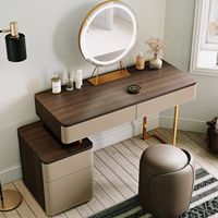 Offre Spéciale tables de maquillage de luxe armoire moderne pour chambre à coucher commode de maquillage coiffeuse ensemble table de maquillage nordique design avec miroir